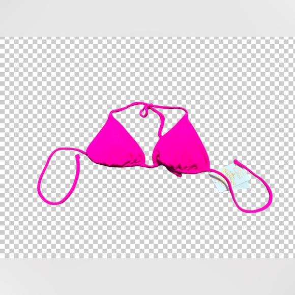 Becca by Rebecca Virtue Hot Pink Bikini Top NWT - Picture 1 of 4